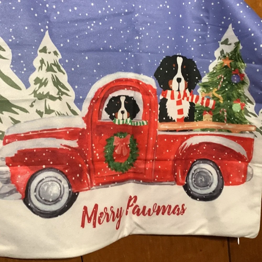 EMVENCY- Merry Pawmas - Pillowcase Cover with zipper